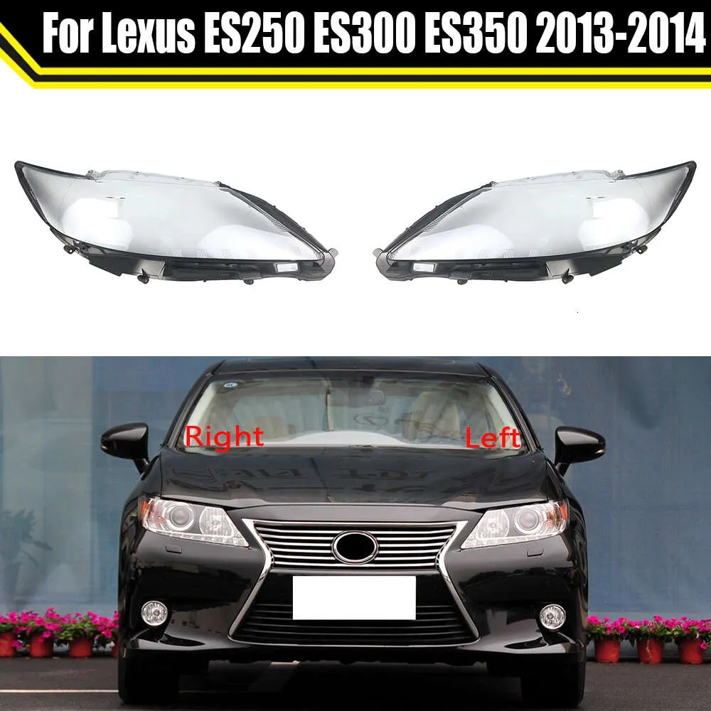 Carro transparente frente farol escudo de vidro lâmpada sombra farol lente capa abajur para lexus es250 es300 es350 2013 2014