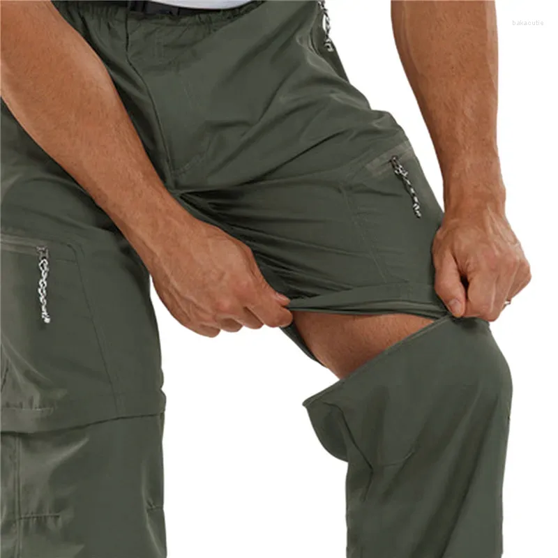 Мужские брюки, мужские быстросохнущие уличные тактические водонепроницаемые съемные походные спортивные дышащие брюки, шорты для кемпинга и треккинга