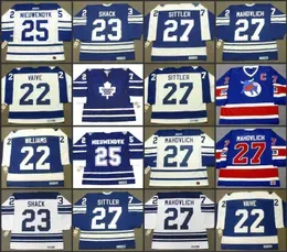 22 RICK VAIVE 22 TIGER WILLIAMS 23 EDDIE SHACK 23 PAT QUINN 25 JOE NIEUWENDYK 25 PETER ZEZEL 27 GARY ROBERTS Maple Leafs CCM Vintage jersey