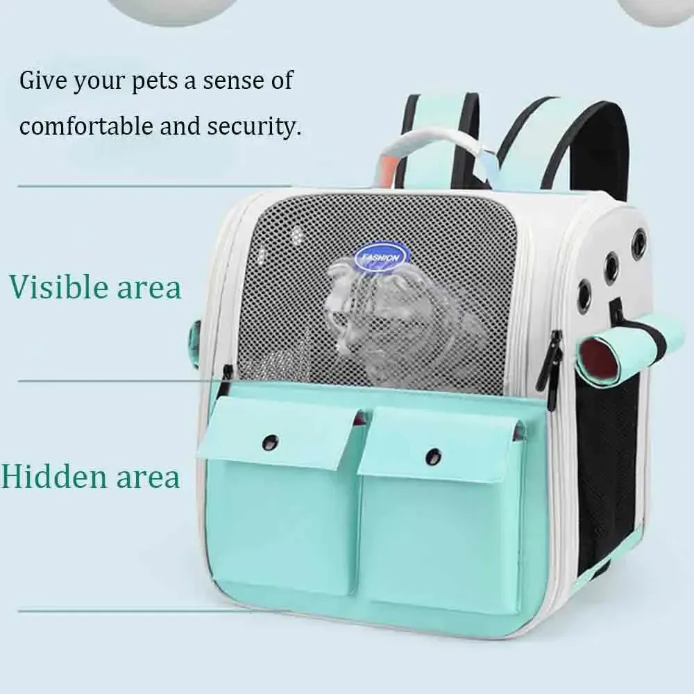 Image showcasing Cat Backpack Carrier Ventilation Design: Large Capacity Foldable Pet ...
