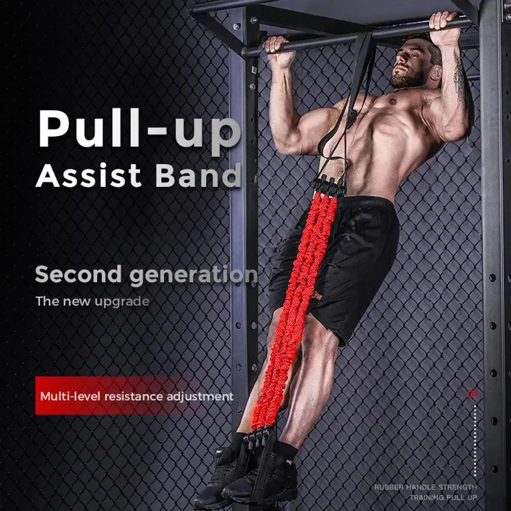 DHgate Chin Up Resistance Band Upgraded Elastic Pull Up Assistance Belt for Home Gym Workouts Black 1 Pack Sports Outdoors