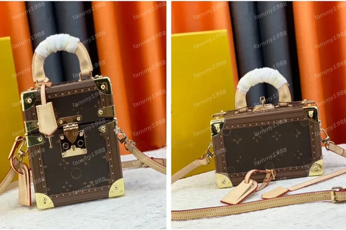 the Camera Box Modedesigner-Tasche Herren- und Damen-Kameratasche mit Vintage-Print Mini-tragbare Umhängetasche Multifunktions-Geldbörse Kartentasche M10079 Tragetaschen