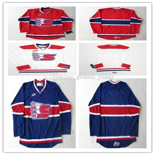Custom Spokane Chiefs Ice Hockey Jerseys Toporowski, Cunningham, Finley  Stitched, White, Red, Blue S-3XL