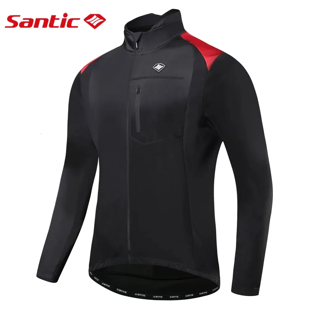 Santic hiver cyclisme vestes pour hommes coupe-vent polaire thermique échauffement vélo à manches longues Sport manteau vélo Jersey vêtements d'équitation 231216