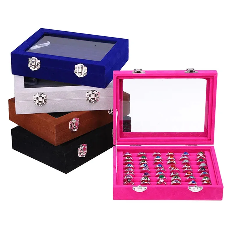 Juwelendozen Fluwelen Rrings Sieraden Display Kist Organizer Ring Oorbellen Box Case Sieradendoos 231216