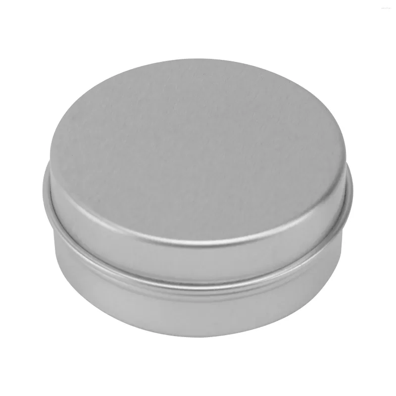 Bouteilles de stockage Boîtes en aluminium en métal en aluminium Cosmétique ronde Boîte vide Conteneur Pot Vis Cancream rechargeable Petit étui Bougie