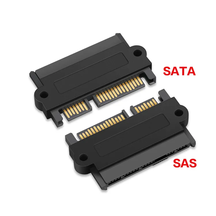 Profissional SFF-8482 SAS para SATA Conversor de adaptador de ângulo de 180 graus Cabeça reta para placa-mãe