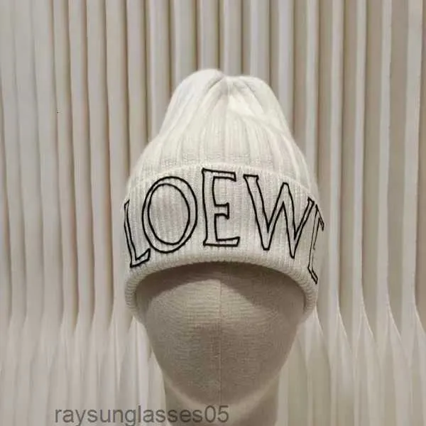 Loewee kapelusz oficjalny designerka czapki czapki męskie kobiety zima popularna wełna ciepła dzianinowa kapelusz 01xnok
