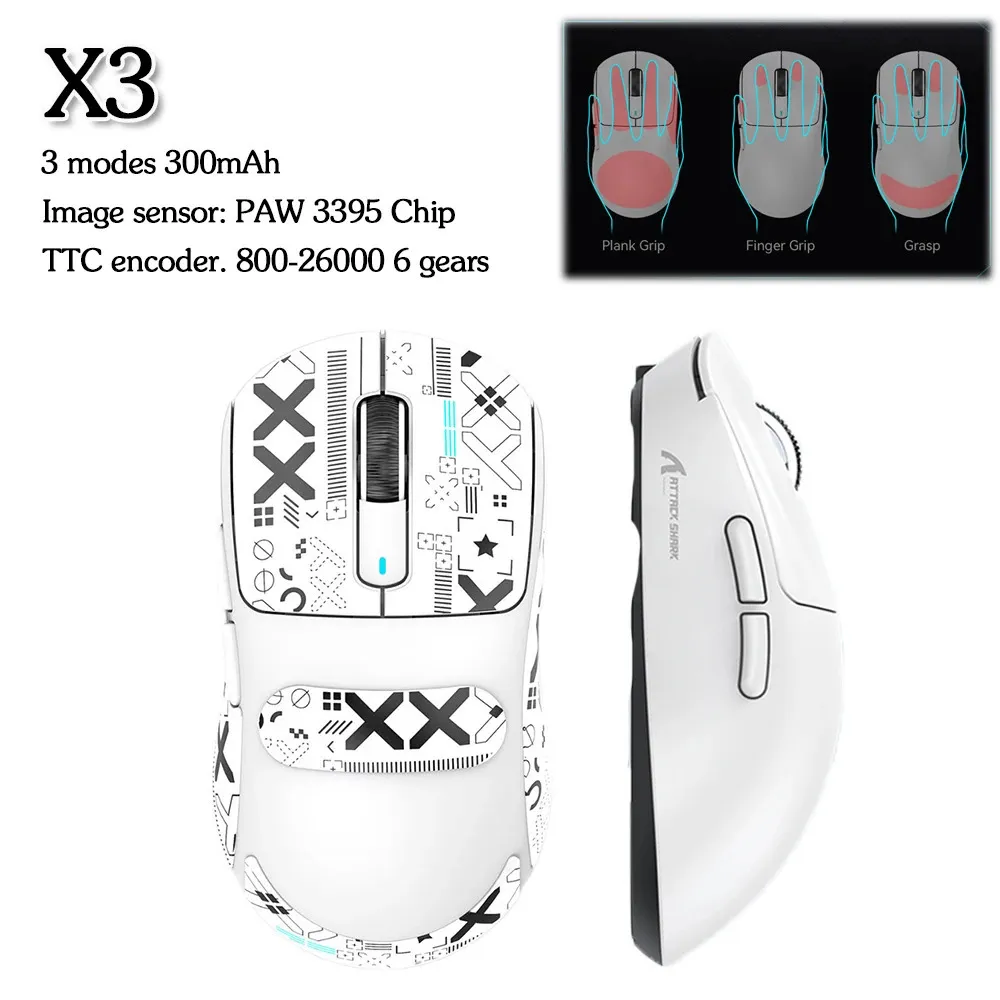Mice Attack Shark X3 Wireless Bluetooth Mouse 2.4GType C Tri Mode  Connection Optical Gaming Mouse Mice For Computer PC Laptop 231208 From  31,58 €