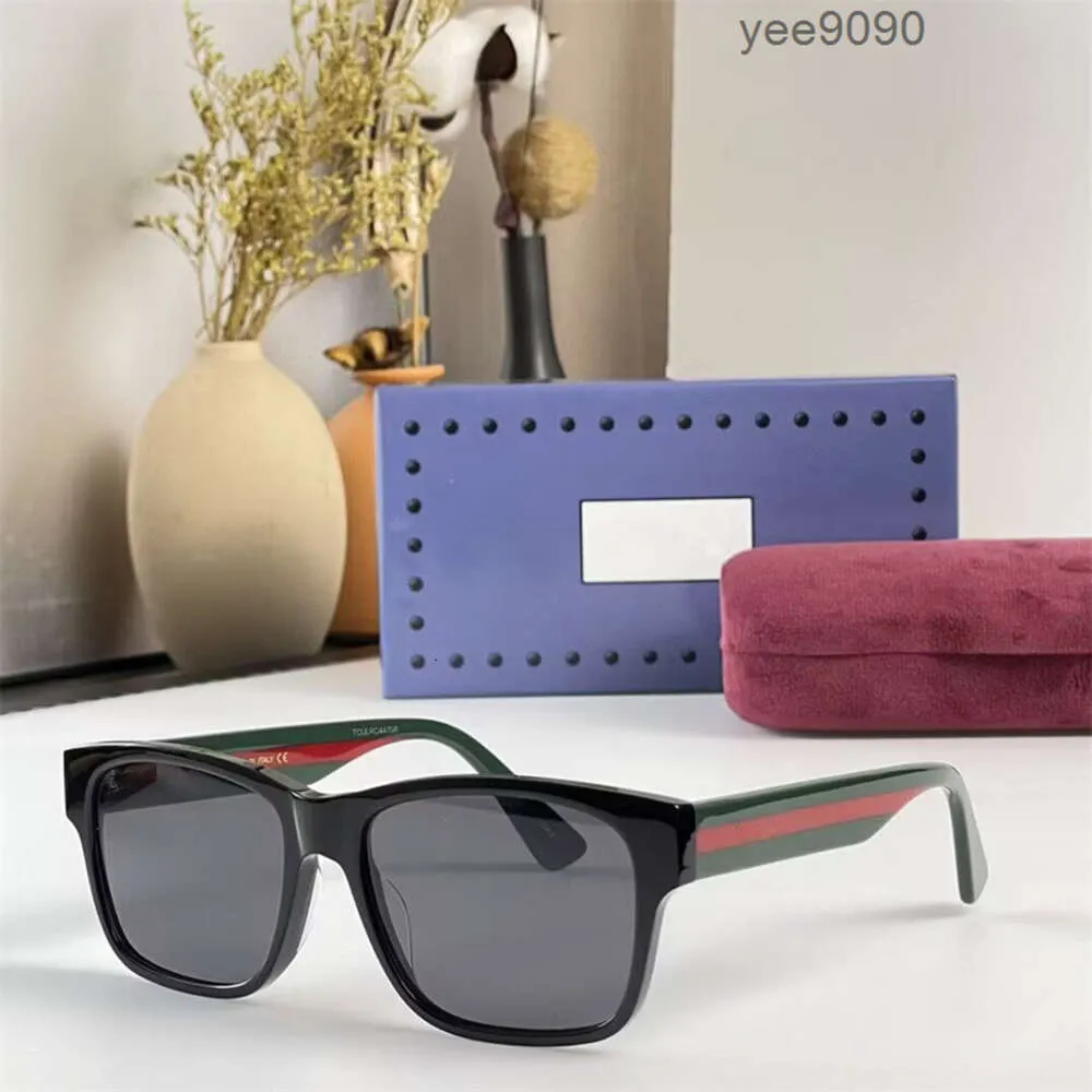 Gucci Guccie GG Вы Donna Uomo 0340 Occhiali da sole rettangolari Havana / lenti verdi Occhiali estivi Tonalità Occhiali Da Sole Stili popolari con Box''gg''K0L2