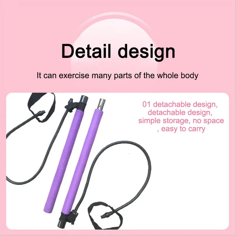 Resistance Bands Mutifunctional Pilates Stick Yoga Crossfit Pull Rope Rubber Sticks Bodybuilding Workout Equipment 231216