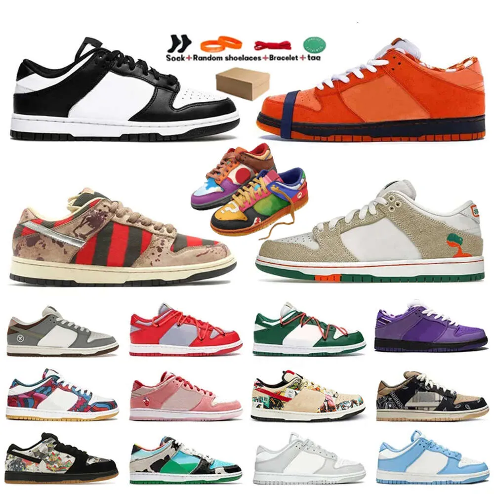 Lila Hummer Orange Dunkies Konzepte Designer Freizeitschuhe Jarritos Freddy Krueger Warum so traurig Frauen Männer Big Low Schwarz Weiß UNC University Red Sneakers Trainer