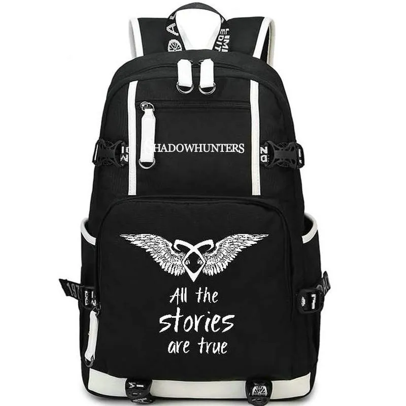 Shadowhunters sac à dos Shadow Hunters Daypack TEEPLAY SAC école populaire pack de jeu Print Rucksack Rucksack Casual Schoolbag Day Day Pack