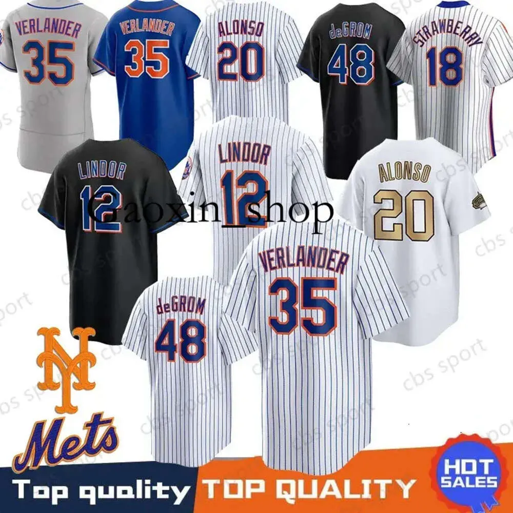 Gaoxin 12 Francisco Lindor 35 Justin Verlander Custom Jersey 20 Pete Alonso Kodai Senga 21 Max Scherzer 6 Starling Marte Eduardo Escobar Jeff