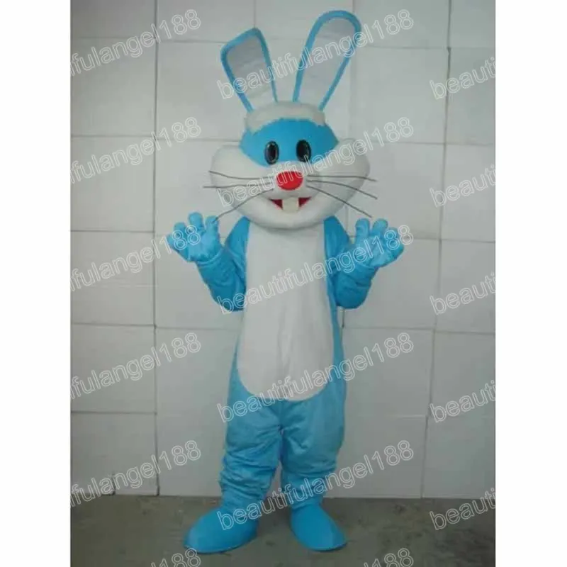 Halloween Blue Rabbit Mascot Costume, High Quality Cartoon Theme