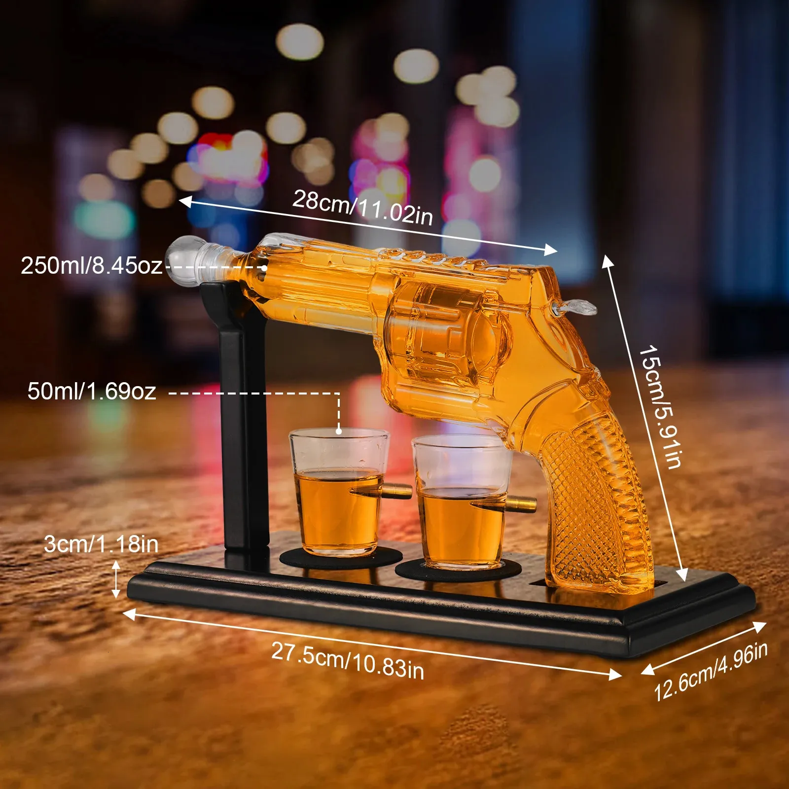 Set Decanter Whisky Regalo Uomo – Caraffa E Bicchierini Da Shot, Ideale Per Marito E Papà, Completo Per Bar E Feste