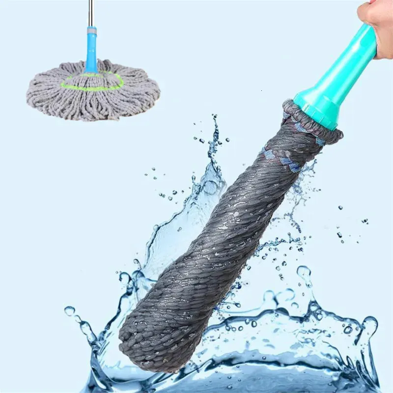Moppar runda mopp självtwisting hjälp blixt erbjuder praktiskt hem torka upp pressa fönster hushållsrengöringsverktyg för tvättgolv dyna 231216