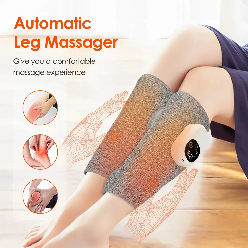 Masseur de pieds électrique 360 ° pressothérapie jambe mollet bras pieds pression d'air airbag vibration relaxation musculaire soulagement de la douleur Recharge 231216