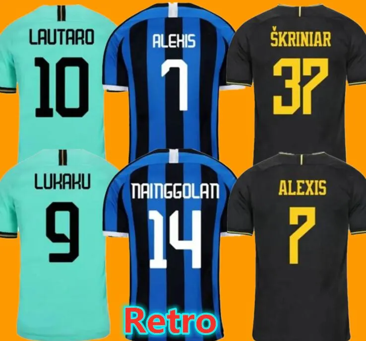 Maglia da calcio Inter retrò 2019 2020 19 20 Maglia da calcio LUKAKU MILAN BARELLA ALEXIS 21 22 Godin KOLAROV D'AMBROSIO BROZOVIC LAUTARO ERIKSEN VECINO SKRINIAR