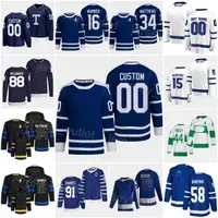 Men Kids Hockey````Reverse Retro 16 Mitchell Marner Jersey 34 Auston Matthews 88 William Nylander 91 John Tavares 44 Morgan Rielly 58 Michael