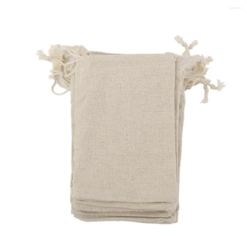 Storage Bags 10x Small Burlap Jewelry Pouches For Wedding Party Favor Craft