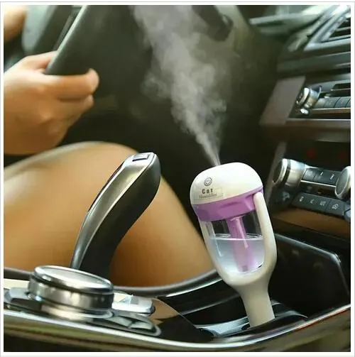 Freshener Air Aroma Car Diffuser bilfuktare Purifier Essential Mist Maker Parfym 12V 1,5W 4 färger 50 ml