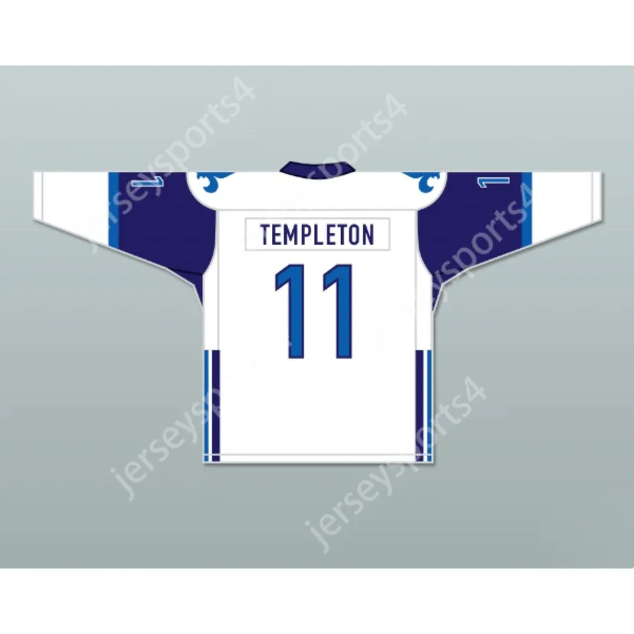 맞춤형 Mac Templeton 11 LE National de Quebec Away Hockey Jersey Lance et Compte New Top Stitched S-M-L-XL-XXL-3XL-4XL-5XL-6XL