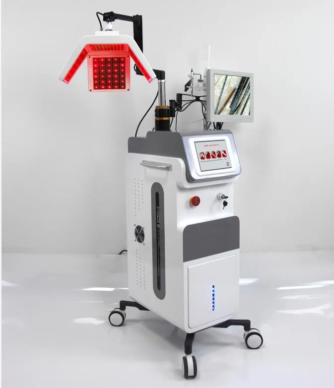 Nuovo aggiornamento Prodotti per la crescita rapida dei capelli Diodo laser 650nm Crescita dei capelli Led Laser di rilevamento del cuoio capelluto a luce rossa