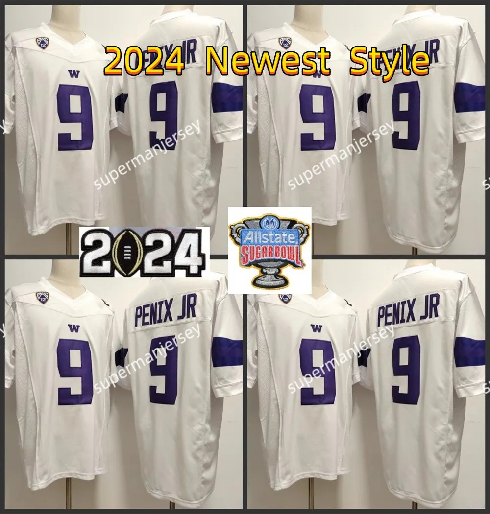 2024 Sugar Washington Huskies Jersey 9 Michael Penix Jr. 2024 أحدث أسلوب