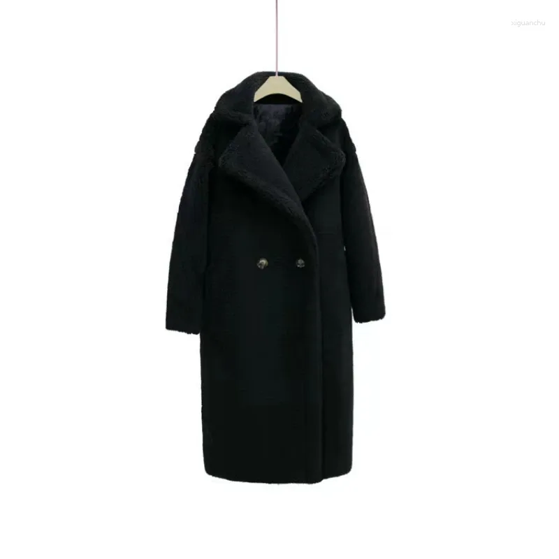 Pelliccia da donna calda invernale giacche da donna 2023 in capispalla femminile finto agnello cappotto lungo soffice giacca da donna