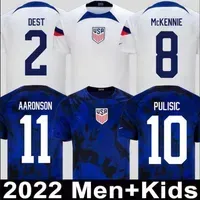 2022 PULISIC USAS tee soccer jersey Man kids kits united states MGDMJ 22 23 football shirt AARONSON 2023 REYNA McKENNIE MORRIS DEST YEDLIN