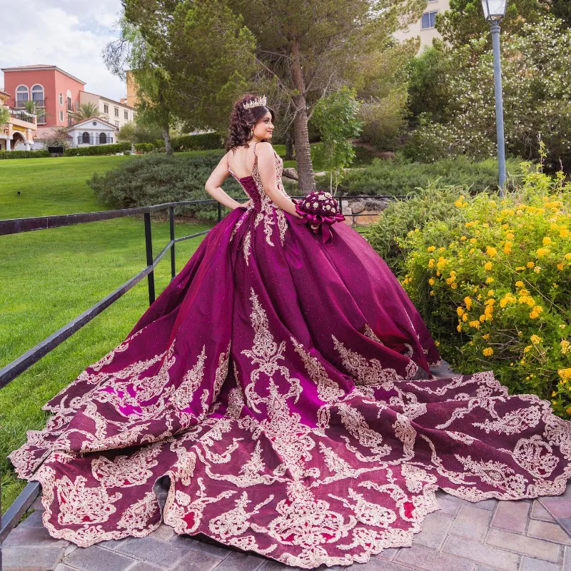 Prachtige Rode Quinceanera Jurken Goud Applique Kant Kralen Baljurk Prinses Verjaardagsfeestje Sweet 16 vestidos de 15 Gothic