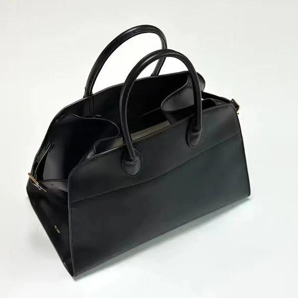 The Row Margaux Belt Bag Luxury Designer Closure Defary Double Top Handles Womens Leather HandbagsファッションショルダーバッグTT