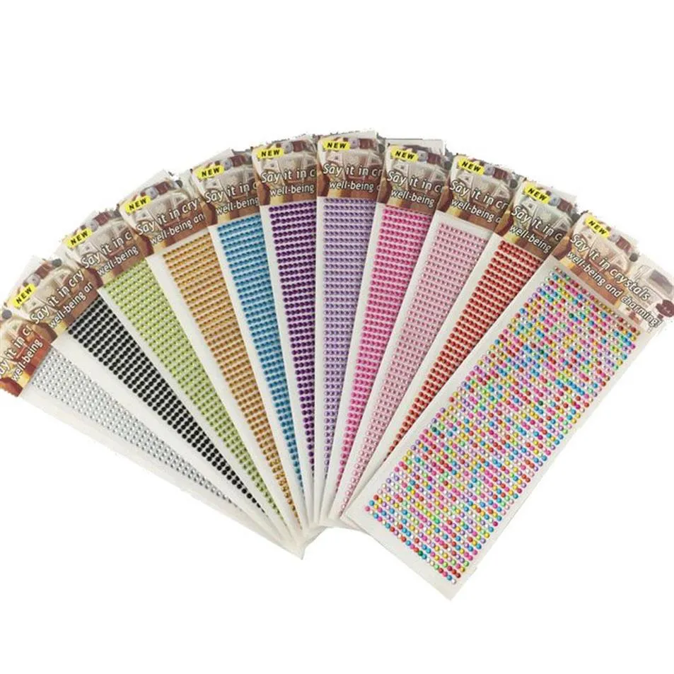 5 pièces Lot 4mm acrylique Strass autocollant en bandes bricolage Strass pierre utilisation pour la décoration beauté couleur disponible pour vous sélection 308v