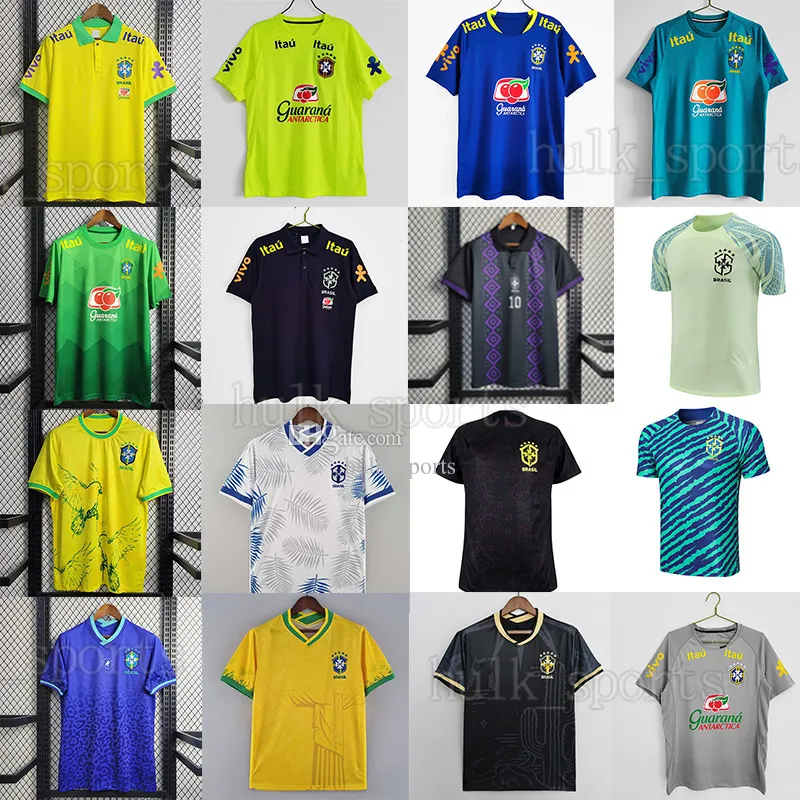 BrAzIlS Training Polo soccer jerseys 22 23 24 MARCELO PELE PAQUETA NERES COUTINHO FIRMINO JESUS VINI JR BrAsIlS football shirts