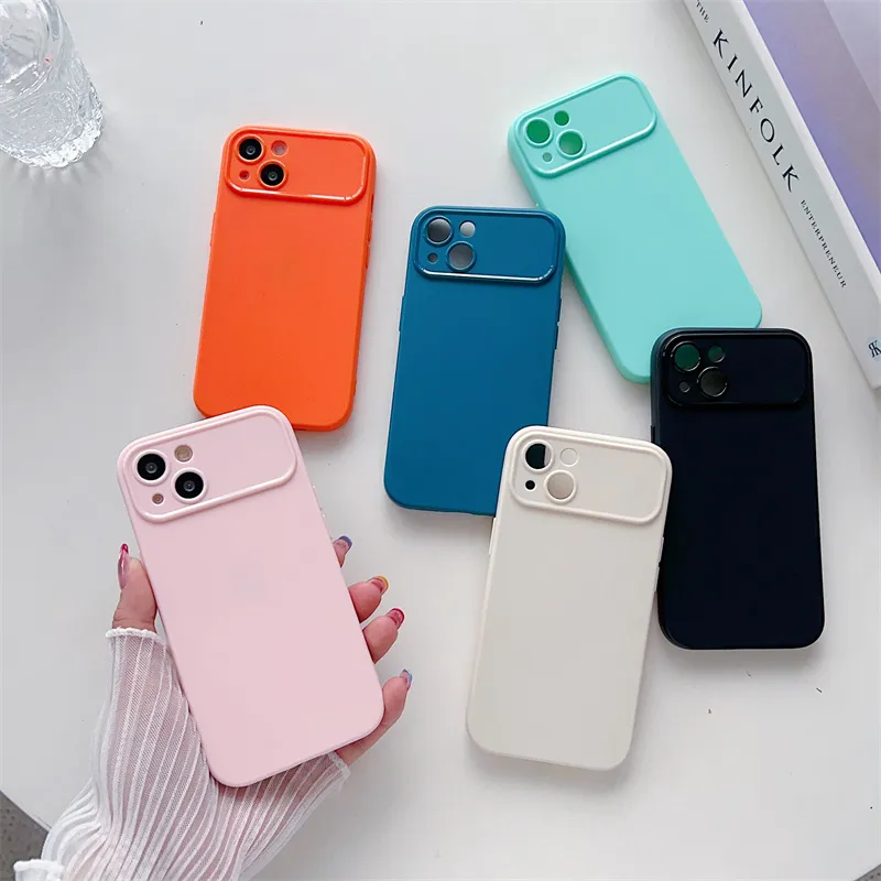 Soft Silicon Case Voor Iphone 15 14 13 12 11 Pro Max Xs Max X Xr Schokbestendig Mode Snoep Kleuren achterkant Tpu Shell 100 Stuks