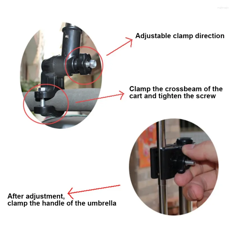 Kinderwagen-Teile, verstellbares Baby-Reitzubehör, Gewinde aus Aluminiumlegierung, abnehmbarer regnerischer Regenschirmhalter, langlebiges Outdoor-Fahrrad