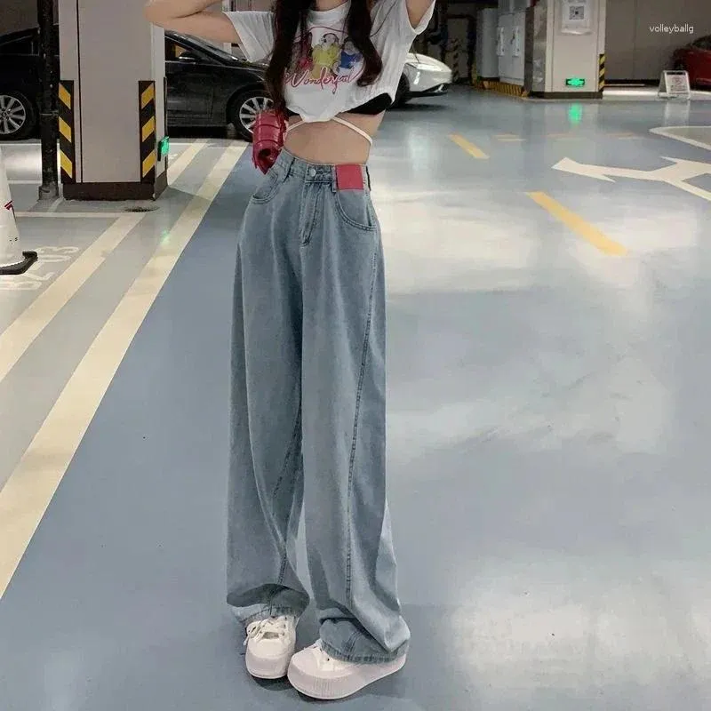 Damen Jeans S-4Xl Streetwear Frauen Hohe Taille Weite Hosen Denim Koreanische Harajuku Übergroße Baggy Lässige Ganzkörperhose