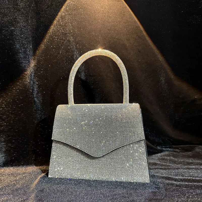 Senhoras bolsa de ombro único diagonal cruz bolsa novo design europa e os estados unidos saco de jantar de strass embutido FMT-4100