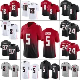 Jersey ''Falcons''5 Drake London Kyle Pitts Football Marcus Mariota Deion Sanders Ridley Michael Vick Desmond Ridder Cordarrelle''