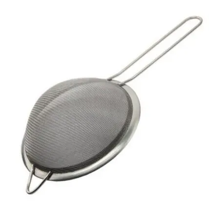 Stainless Steel Fine Mesh Strainer Colander Flour Sieve with Handle Juice and Tea Strainer Kitchen Tools