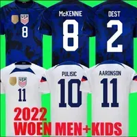 2022 PULISIC USAS tee soccer jersey word cup kits united states MGDB 22 23 football youth AARONSON 2023 REYNA McKENNIE MORRIS DEST YEDLIN