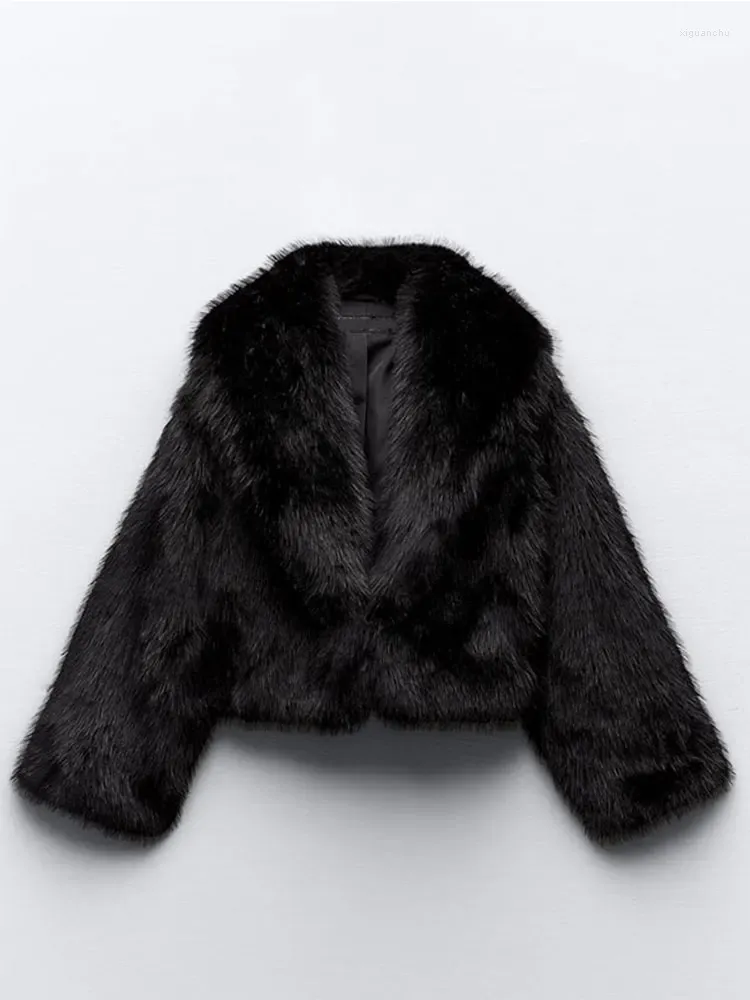 Giacca finta pelliccia nera hot sale
