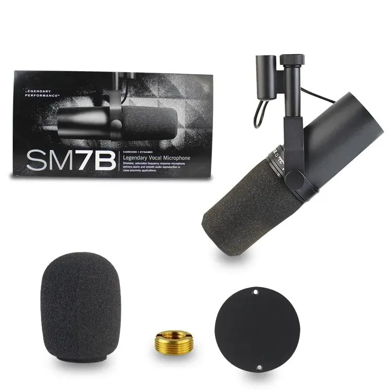 Microfone SM7B Professional Recording Studio Microfon Cardioid Dynamic Mic für Live -Streaming -Live -Vocals Aufnahmeknospe