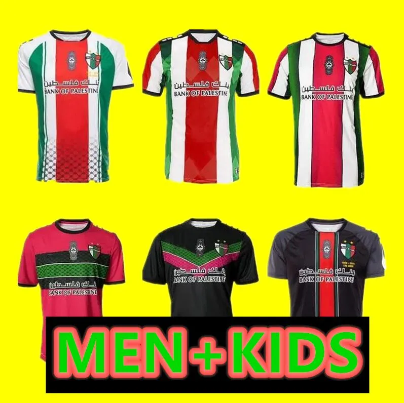 20 21 22 23 24 Palestino Club Mens Soccer Jerseys 2023 2024 JIMENEZ BENITEZ CORTES Home Red White Away Black 3rd Football Shirts Short Sleeve Adult Uniforms Shirts