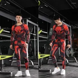 Men`s Tracksuits Sports Bottoming Fast Drying Tight Suit Basketball Sanda Thai Boxing Fighting MMA Fitness Gym Mixed Martial Arts