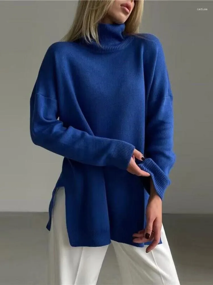 Women's Sweaters Winter Clothes Women Turtleneck Sweater Pullover Loose Soild Color Oversized Knit Long Sleeve Thick Pullovers