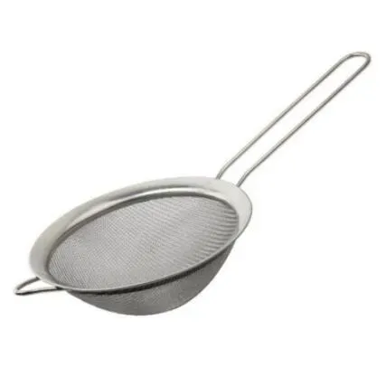 Stainless Steel Fine Mesh Strainer Colander Flour Sieve with Handle Juice and Tea Strainer Kitchen Tools