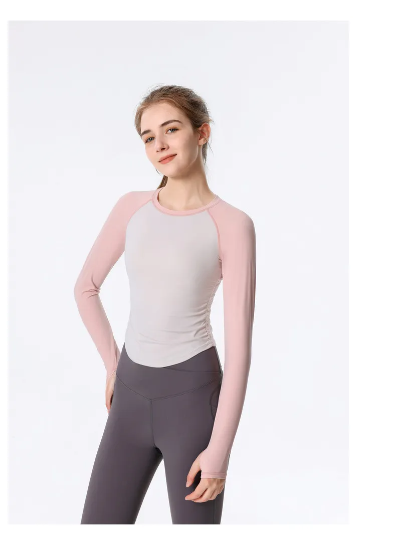 Al Yoga Long Sleeve Shirt Womens Tight Yoga Shirts Clothes Long-sleeved Top Zipper Fitness CX722