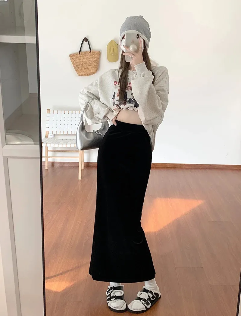 Bodycon skirt ankle length discount